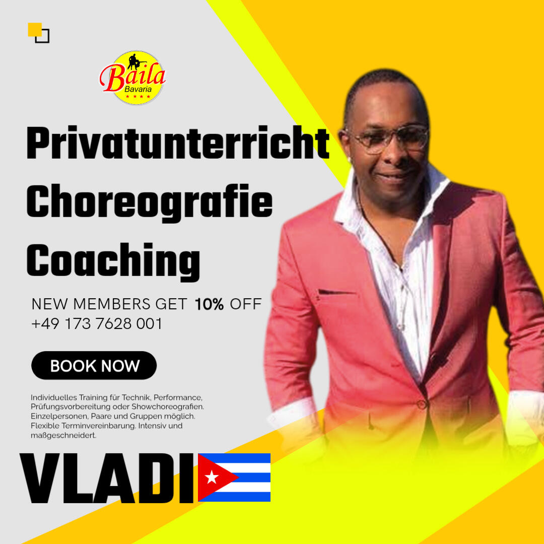 Perfekt für schnelle Fortschritte, Stil, Technik, Social Dance & Showtraining. Preis: 60 € / Stunde Button (Rot): Privatstunden buchen